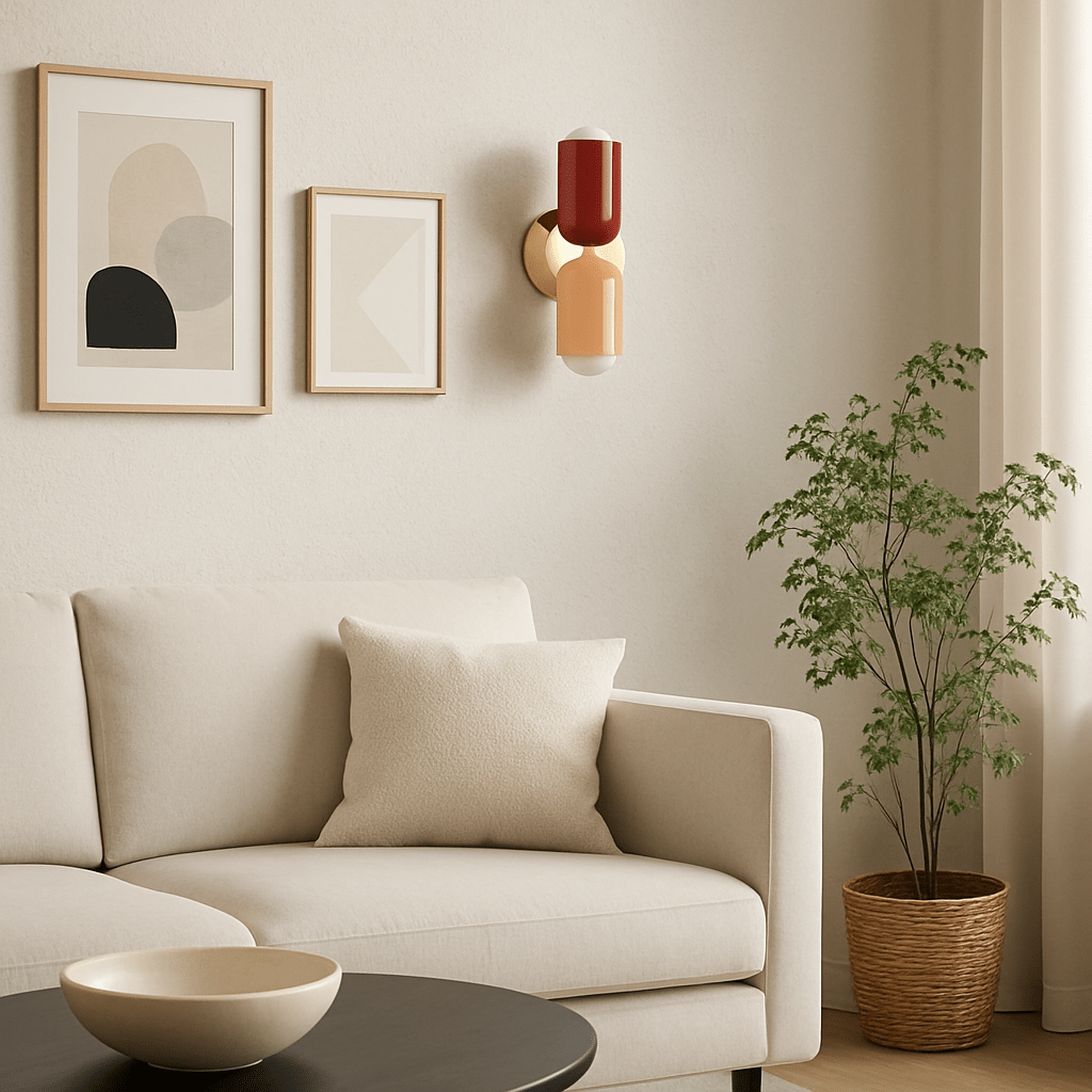 Applique murale Design en couleurs ambiance salon