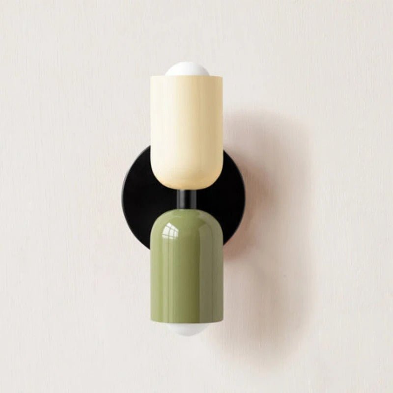 Applique murale design en couleurs blanc et vert
