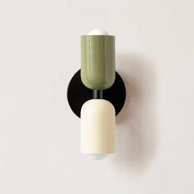 Applique murale Design en couleurs vert et blanc noir