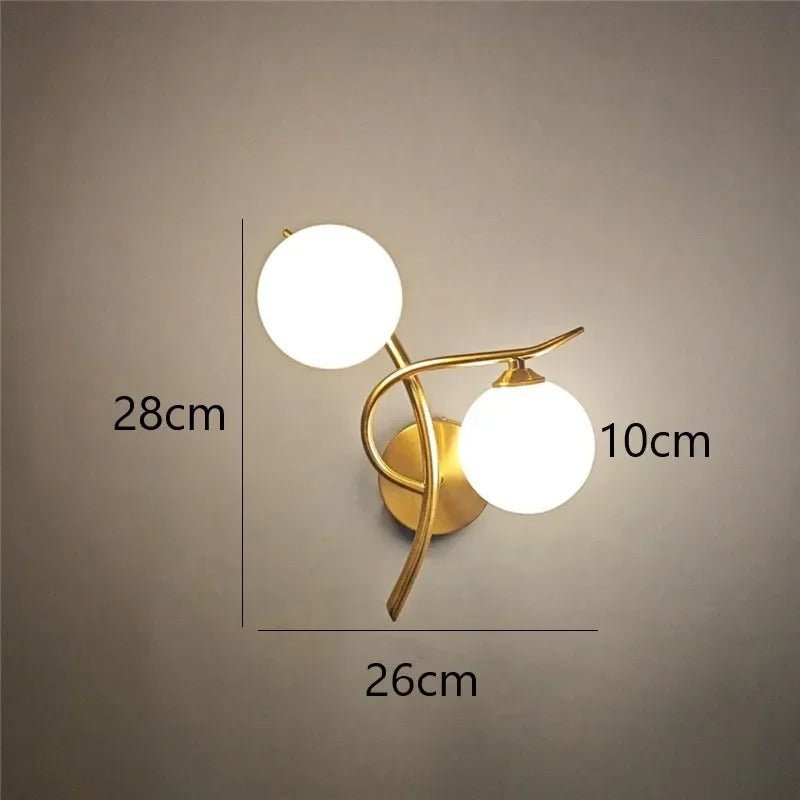 Applique murale GlowNest doré dimensions