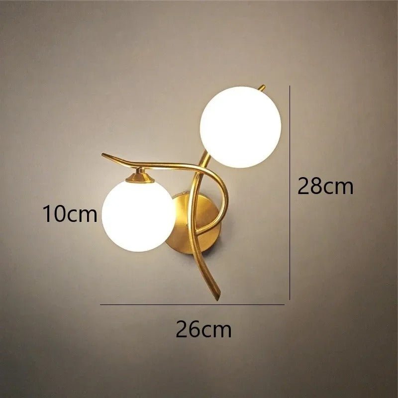 Applique murale GlowNest doré droit