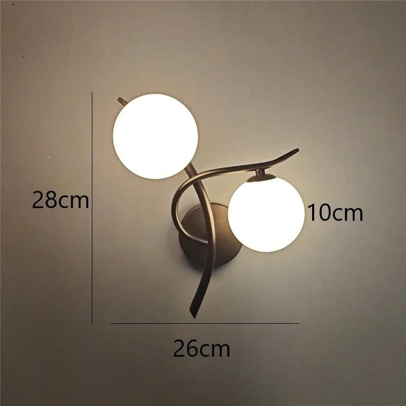 Applique murale GlowNest noir gauche