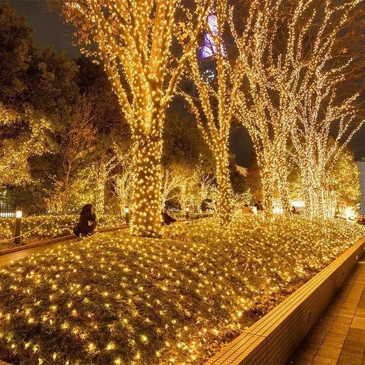 Guirlande lumineuse extérieur Fête des Lumières arbres lumineux