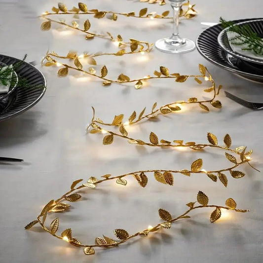 Guirlande lumineuse feuilles d Eden Decorative Table