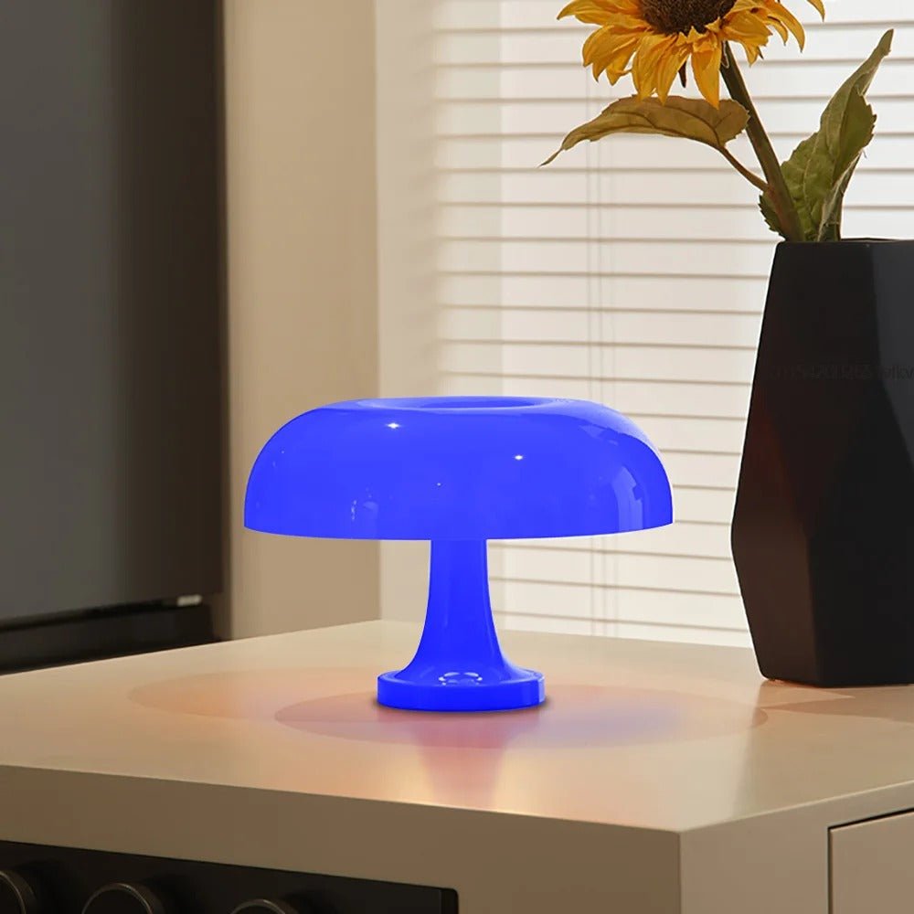 Lampe De Table MinimalistMushroomTableLamp Bleue1