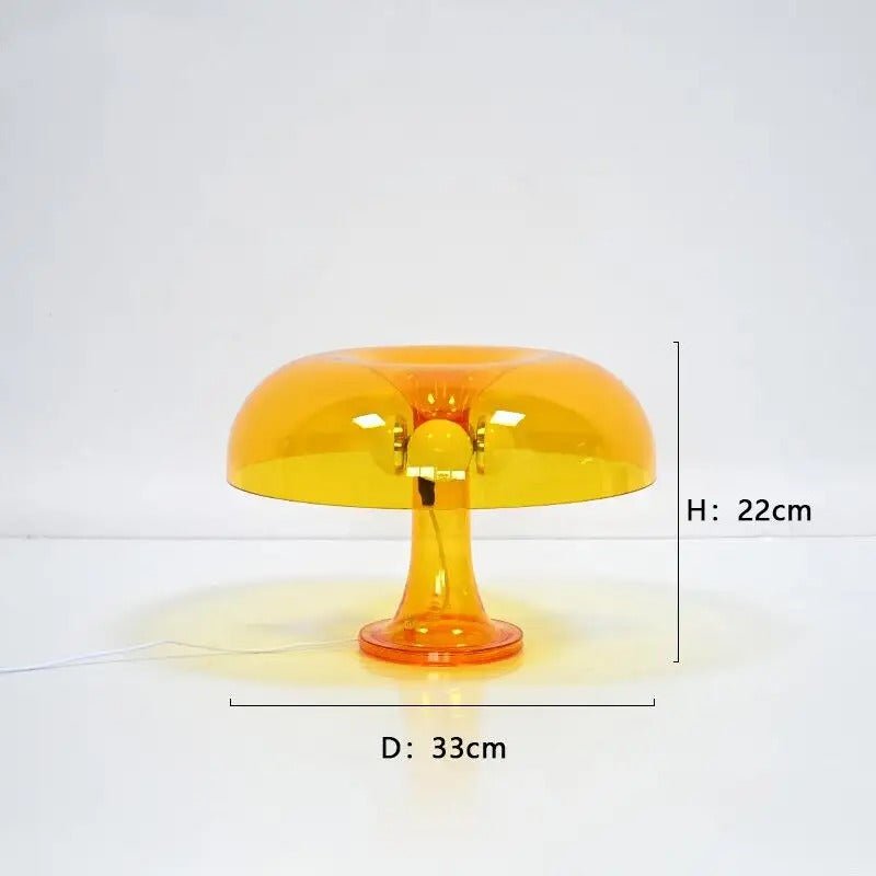 Lampe De Table MinimalistMushroomTableLamp Transparent Jaune