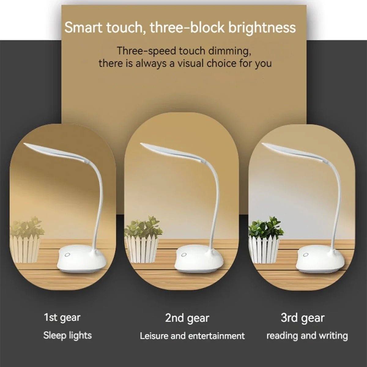 Lampe de bureau LumiSouthe intensité lumineuse