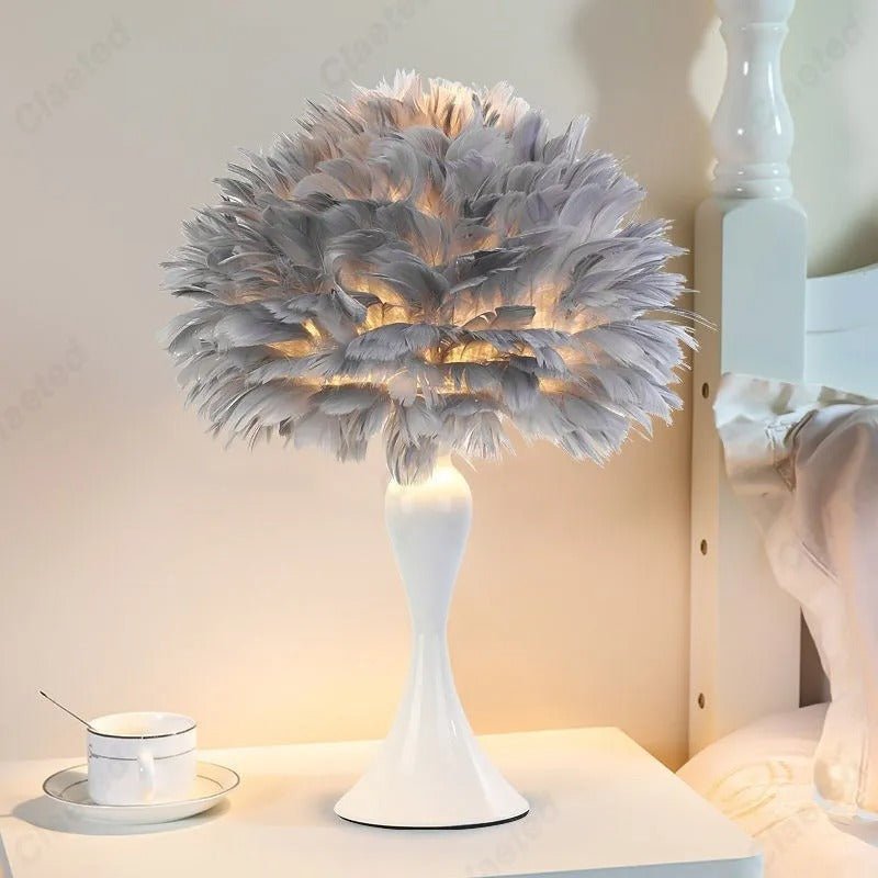Lampe de chevet TopPlumes Gris