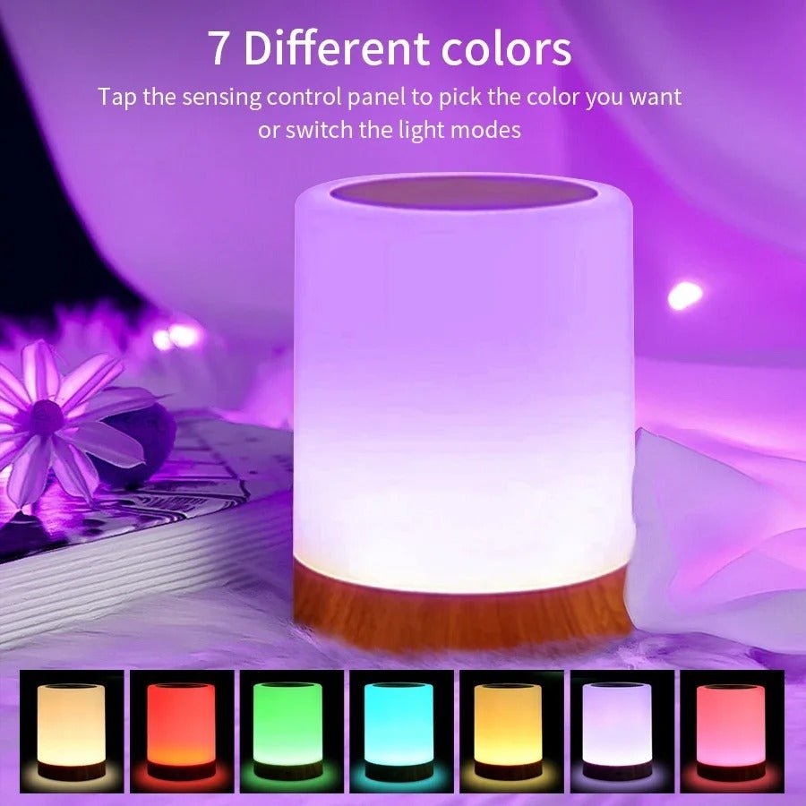 Lampe de chevet tactile 7 différentes couleurs