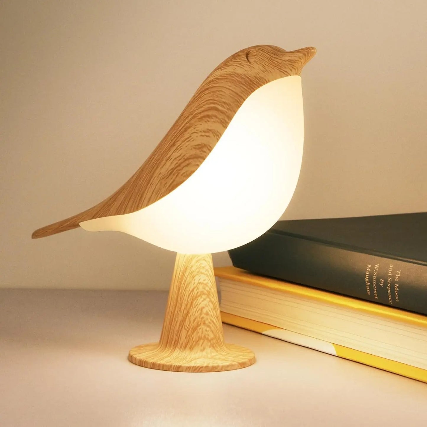Lampe de-chevet tactile oiseau jaune
