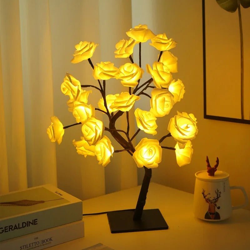 Lampe de table RoseBud balnc chaud