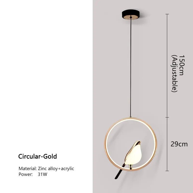 Lustre MagicBird or en cercle