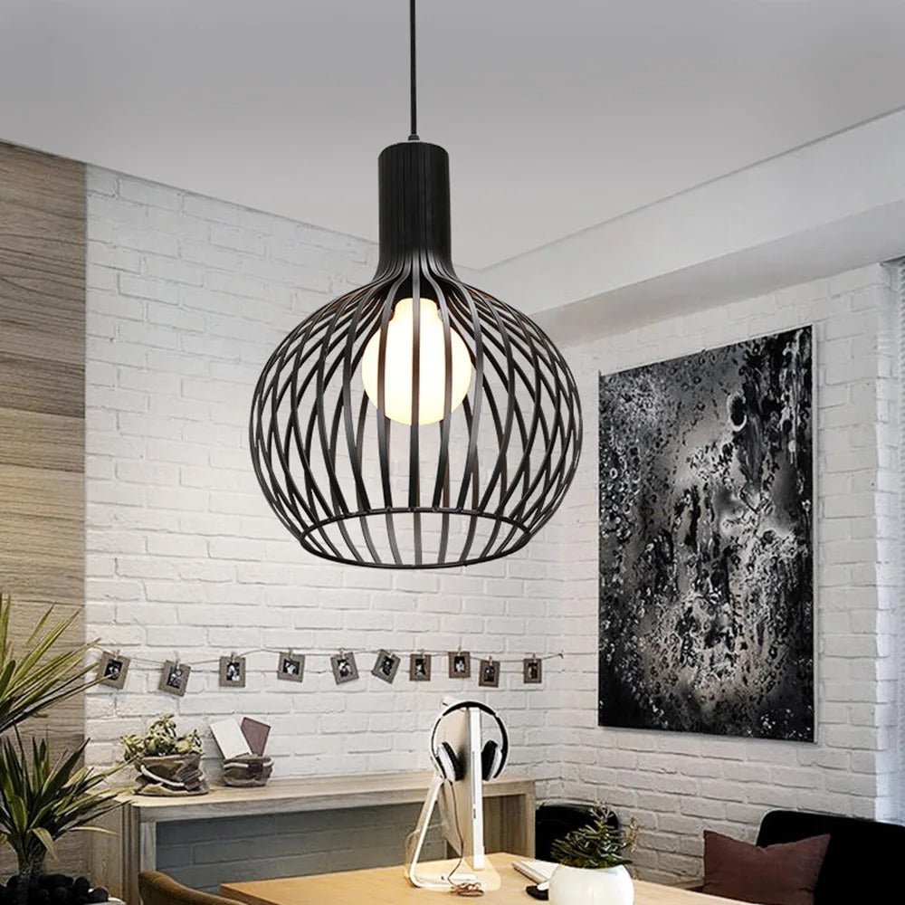 Lustre vintage en cage elegant