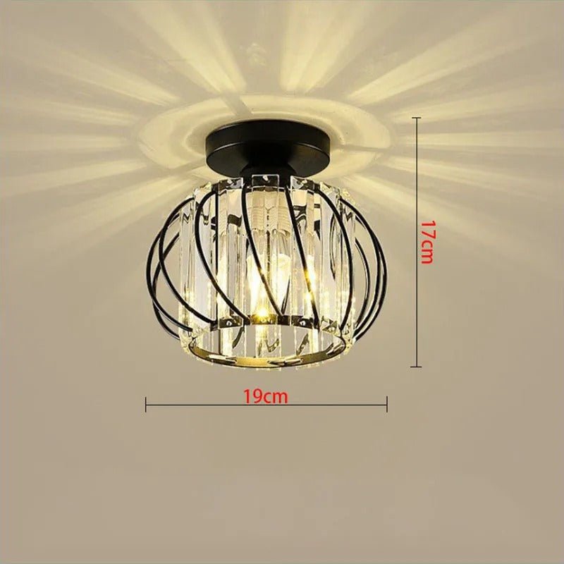 Plafonnier en cristal Couronne de lumiere Noir