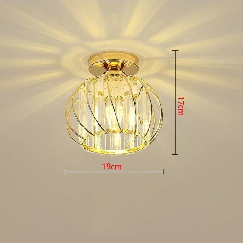 Plafonnier en cristal Couronne de lumiere Or