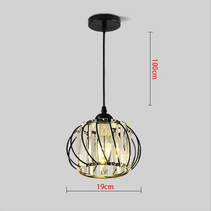 Plafonnier en cristal Couronne de lumiere lustre Noir