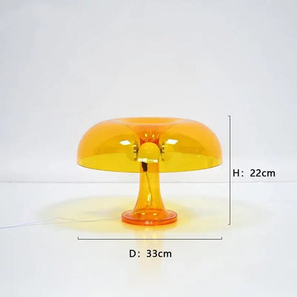 Lampe De Table MinimalistMushroomTableLamp Transparent Jaune