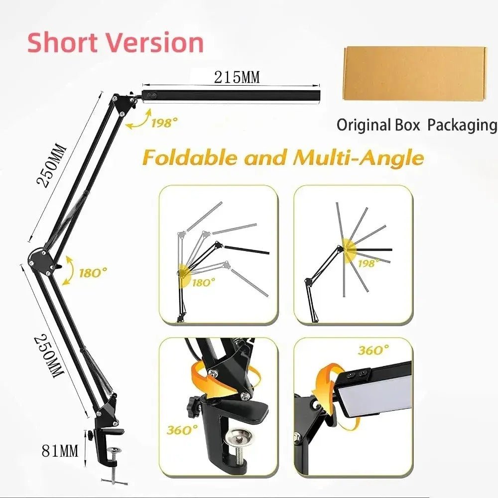 Lampe de bureau Flexilight manche courte noir