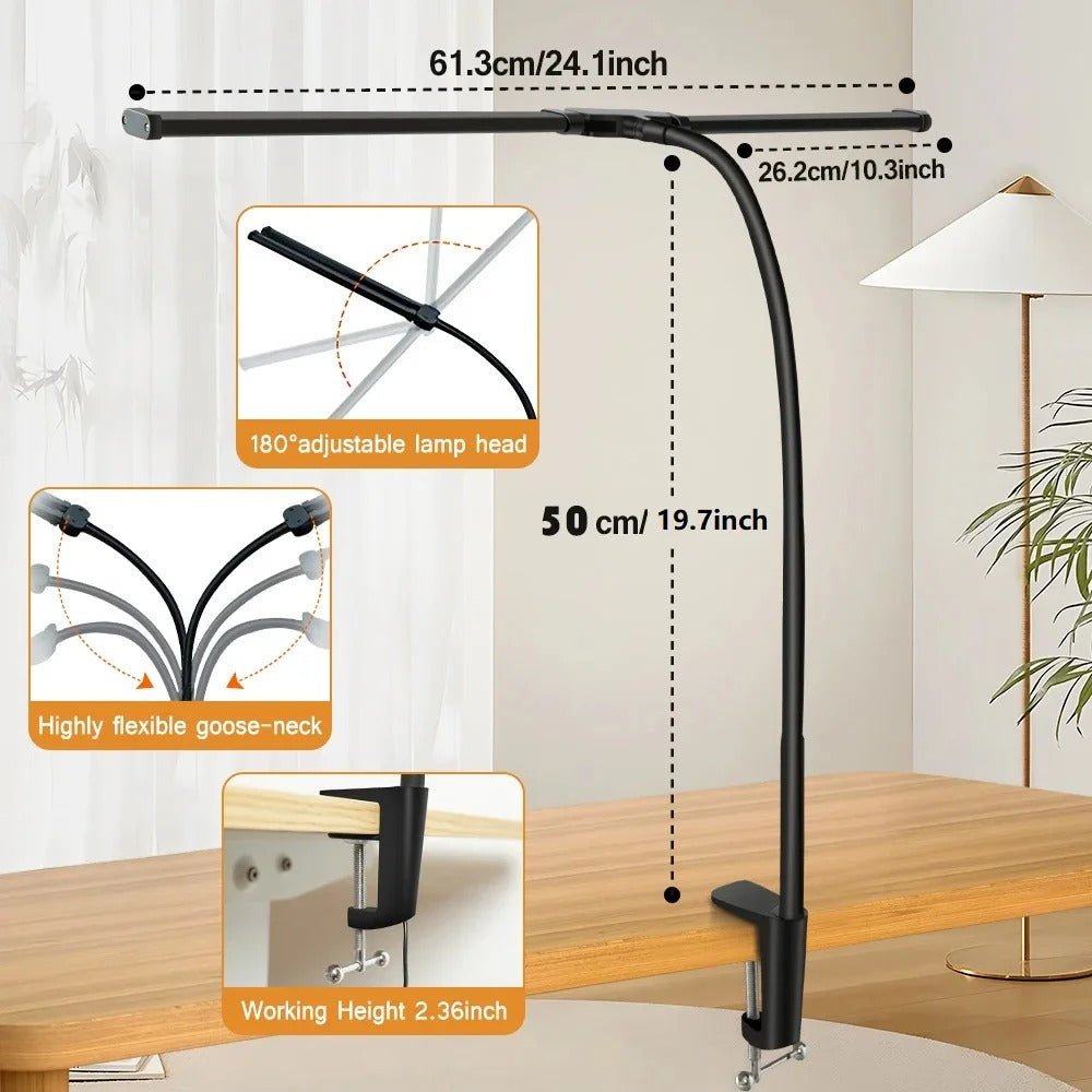 Lampe de bureau lumière plus tête flexible