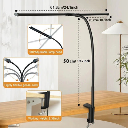 Lampe de bureau lumière plus tête flexible