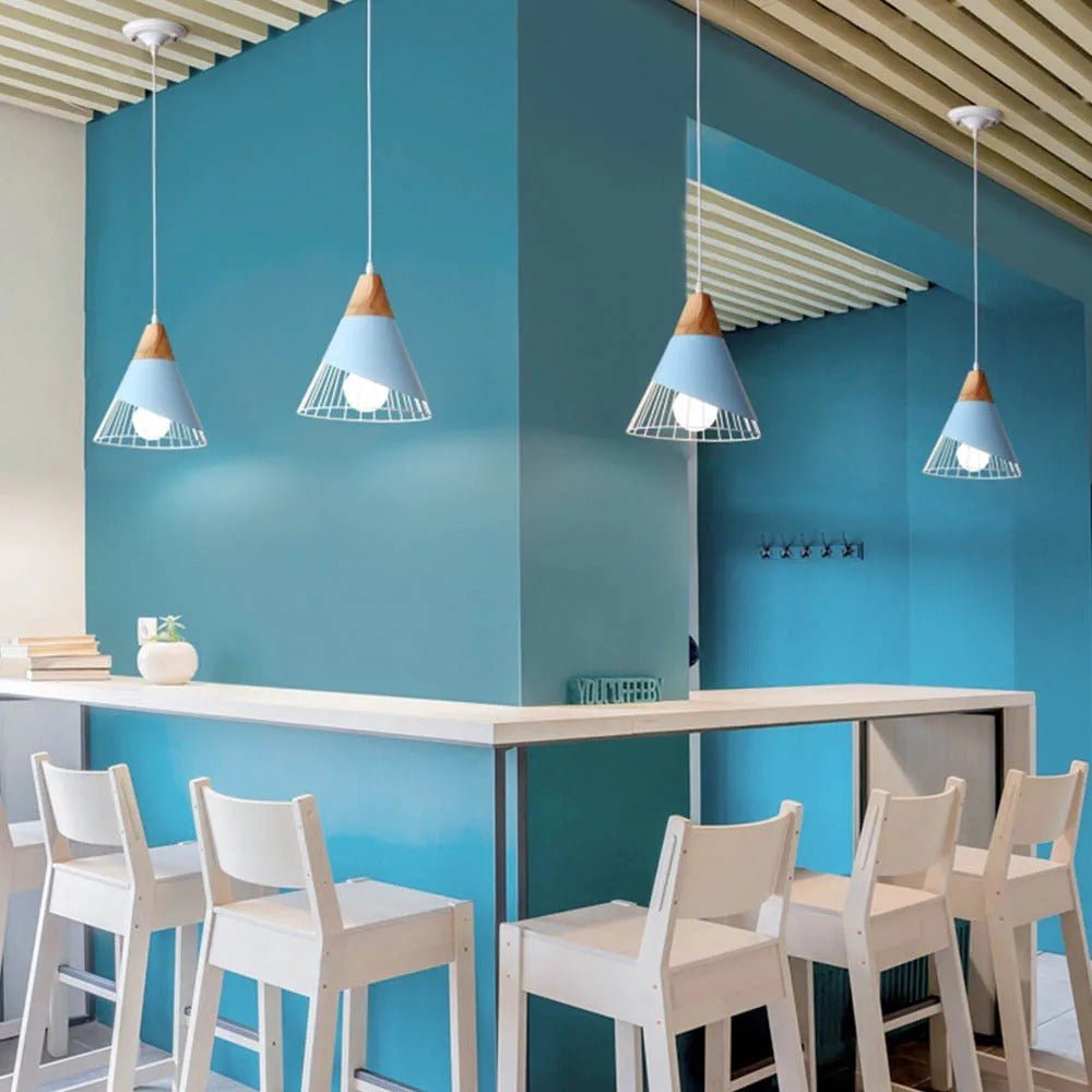 Lustre Elantra ambience bleue azur
