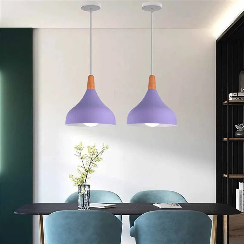 Lustre OasisLED mauve ambiance