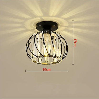 Plafonnier en cristal Couronne de lumiere Noir