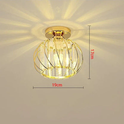 Plafonnier en cristal Couronne de lumiere Or