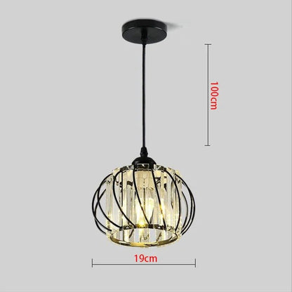 Plafonnier en cristal Couronne de lumiere lustre Noir